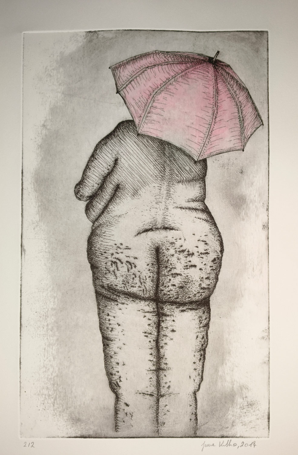 Frau mit Regenschirm