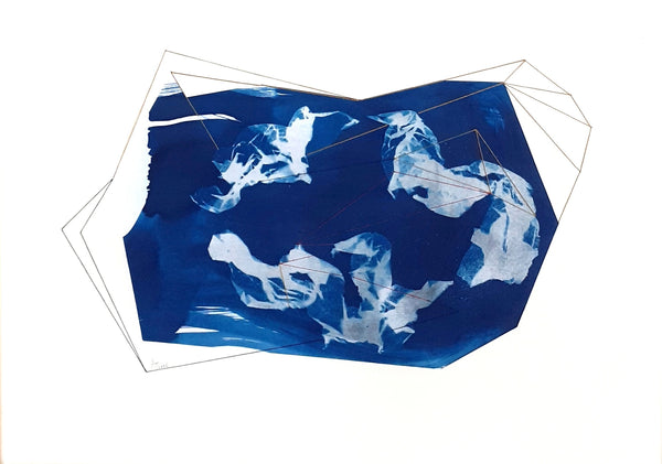 Pieces of Paper Lost in Blue