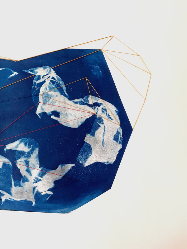 Pieces of Paper Lost in Blue