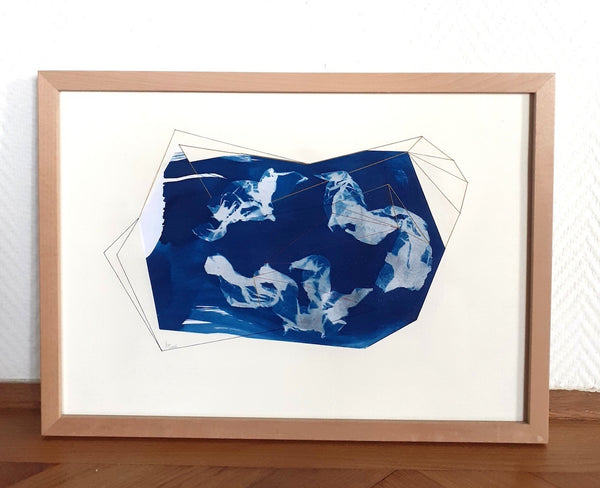 Pieces of Paper Lost in Blue