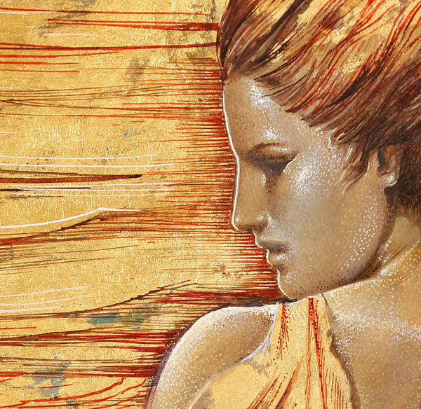 Mothe and child in a fantastic surrounding